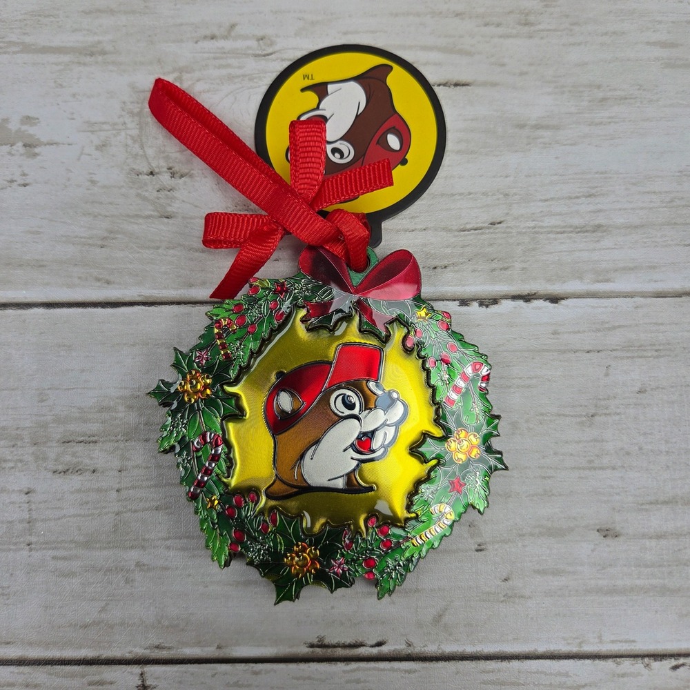 Buc-ee's Ornament Christmas Wreath Beaver Mascot Holiday‎ Decoration Bucees